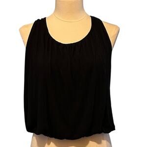 Free People Black Draped Twist Back Tank Top Boho Chic Size XS